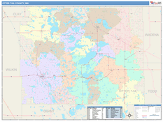 Otter Tail County, MN Digital Map Color Cast Style